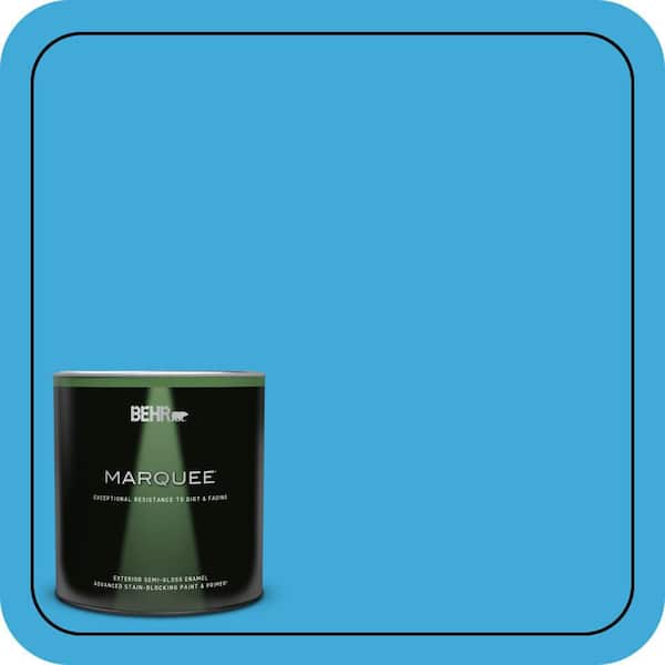 BEHR MARQUEE 1 qt. #550B-5 Windjammer Semi-Gloss Enamel Exterior Paint & Primer