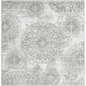 Sofia Grand Light Gray 5 ft. 3 in. x 5 ft. 3 in. Area Rug