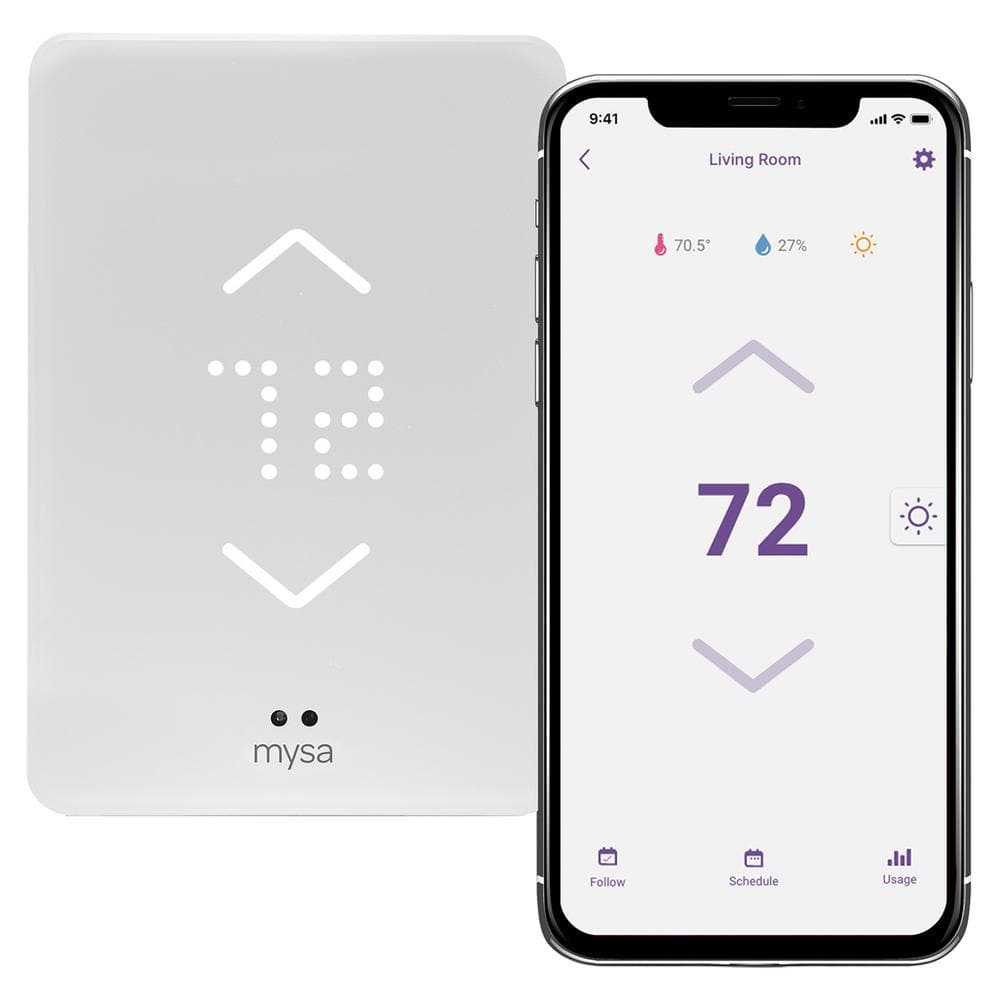 White Programmable Digital Smart Thermostat for Baseboard Heaters