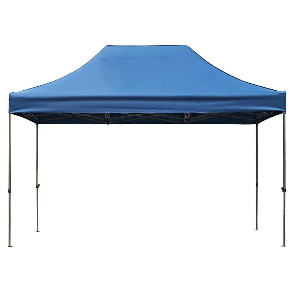 10 ft. x 15 ft. Blue Pop Up Canopy with 4 Sidewalls