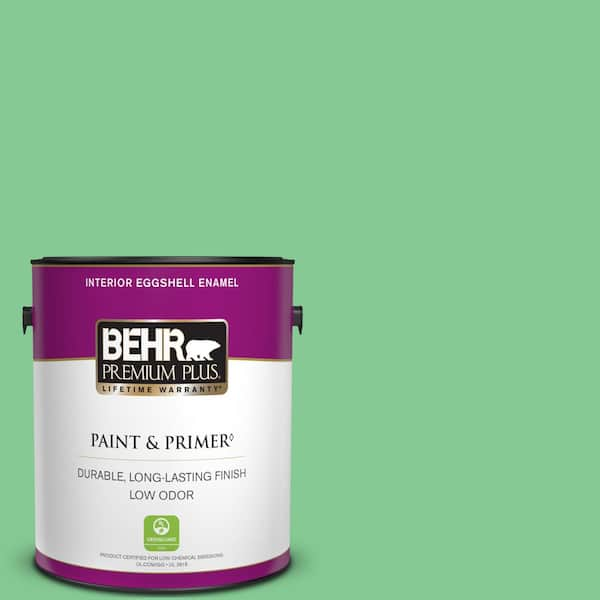 BEHR PREMIUM PLUS 1 gal. #P400-4 Good Luck Eggshell Enamel Low Odor Interior Paint & Primer