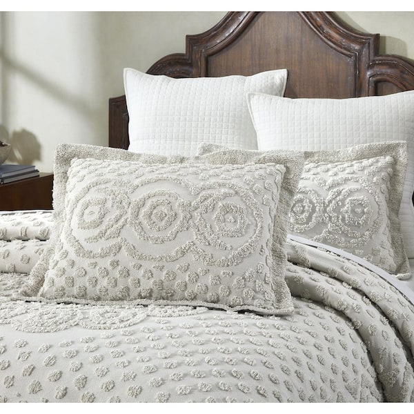 Coppia Federe in cotone madapolam Paint Grigio | Leroy Merlin