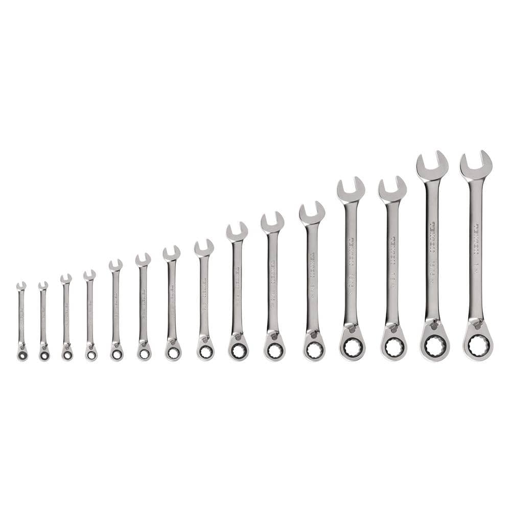 TEKTON 15-Piece (1/4-1 in.) Reversible 12-Point Ratcheting