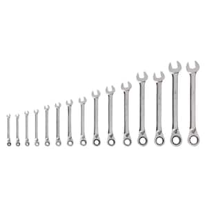15-Piece (1/4-1 in.) Reversible 12-Point Ratcheting Combination Wrench Set