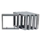 3/8" Two-Gang Receptxtender Outlet Box Extender – UL Listed PVC Mud Ring, Fits All Box Types, Includes Extended Screws