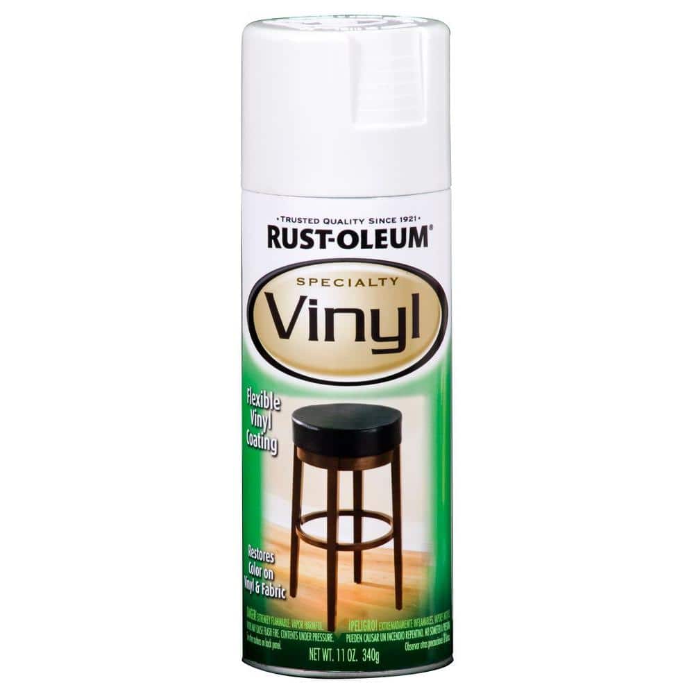 Rust Oleum Specialty 11 Oz White Vinyl Spray Paint 1911830 The Home Depot