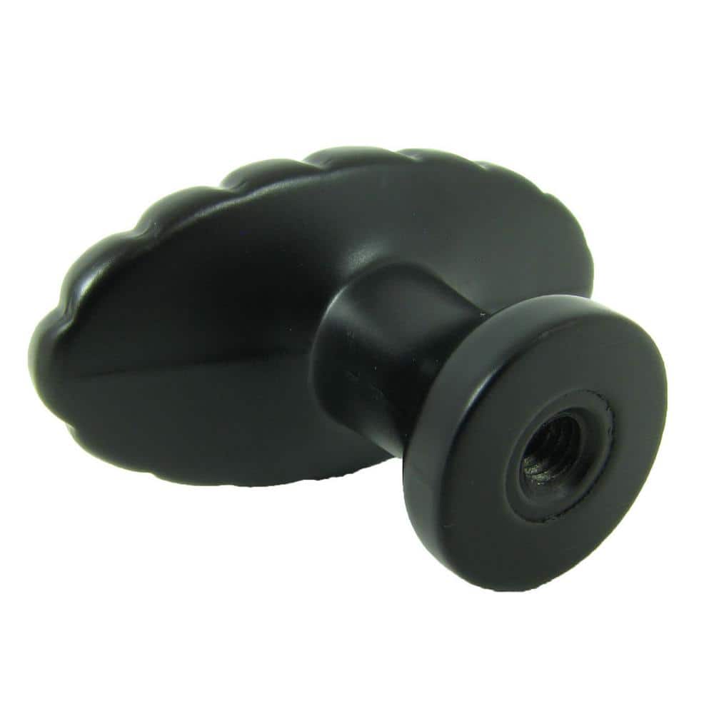 Matte Black Oval Zinc Alloy Cabinet Knob Set