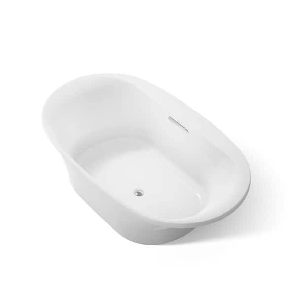 KOHLER Underscore 72 in. x 42 in. Oval Soaking Bathtub with