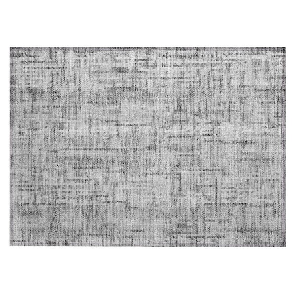 Chantille Machine Washable Indoor/Outdoor Abstract ACN2130 Gray 1 ft. 8 in. x 2 ft. 6 in. Accent Rug