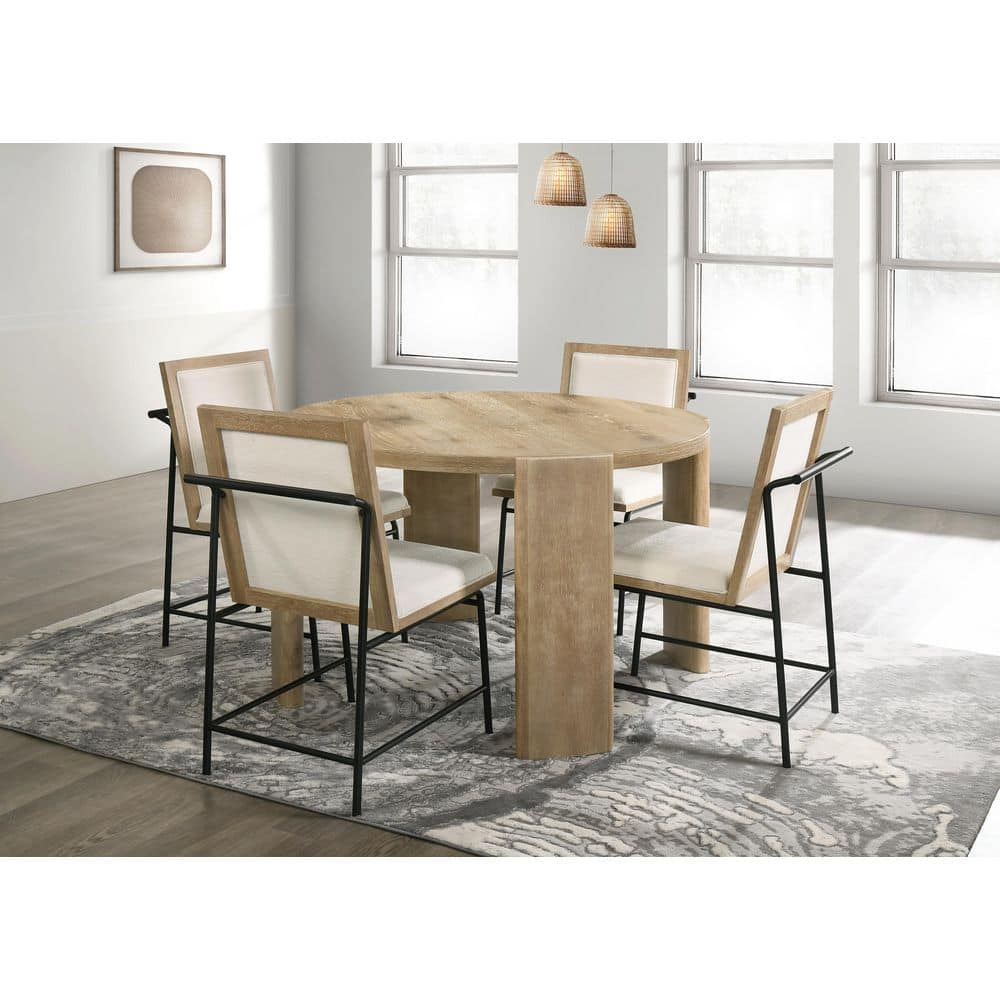 Bristol 5-Piece Kepler Driftwood Round Dining Set (Seats 4) price history on PriceWatchPro