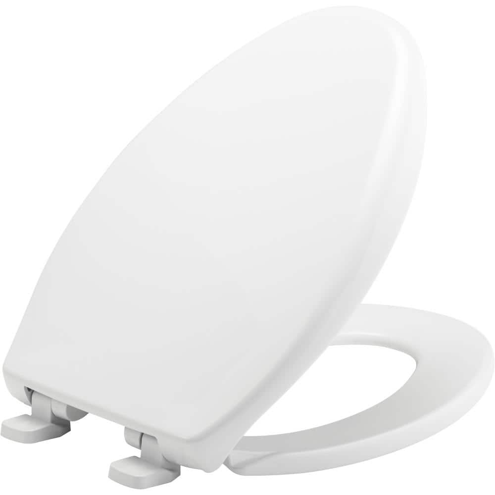 BEMIS 7900TDGSL Toilet Seat  With Cover  Plastic  Elongated  White