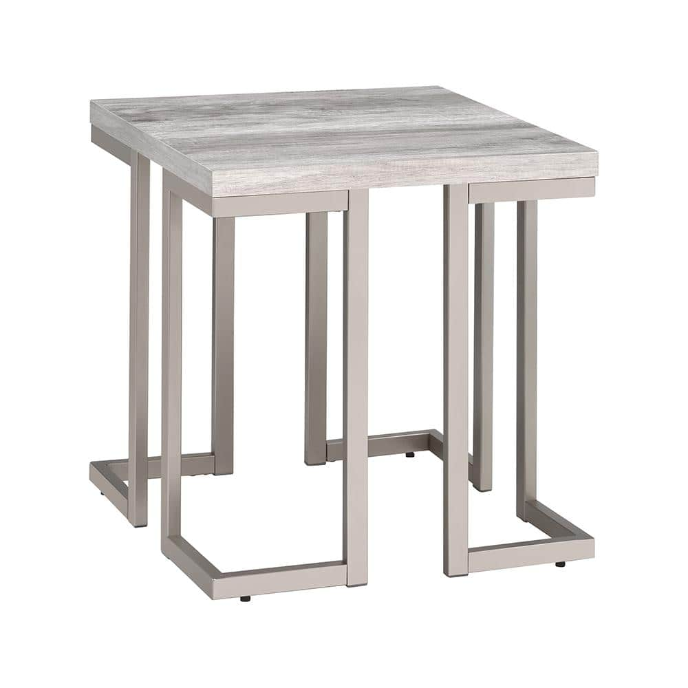 Steve Silver David gray and Pewter End Table DI100E - The Home Depot