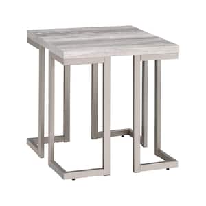 David gray and Pewter End Table
