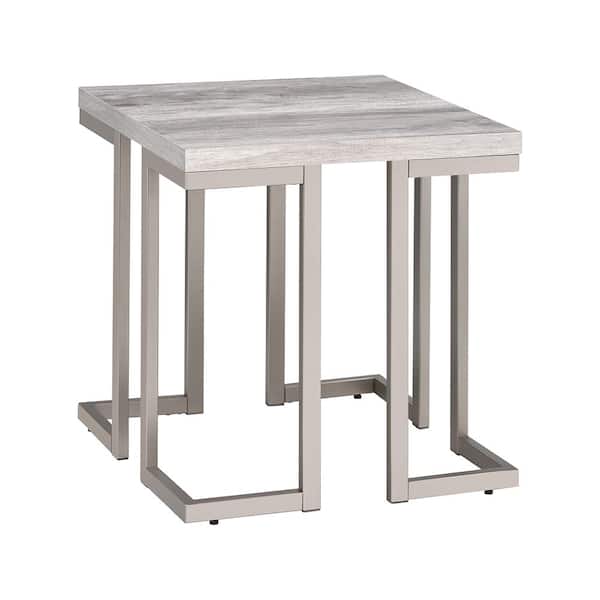 Steve Silver David gray and Pewter End Table