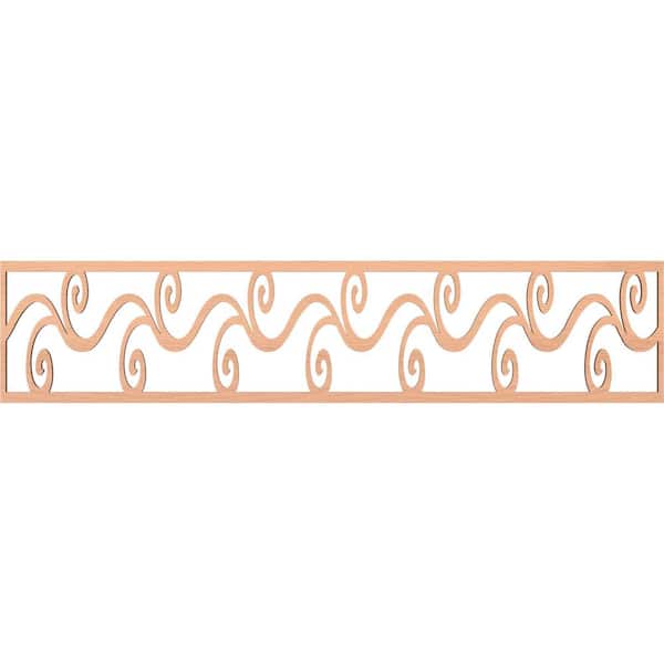 Ekena Millwork Tilden Fretwork 0.25 in. D x 46.75 in. W x 10 in. L Alder Wood Panel Moulding