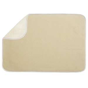 iDry 24 in. x 18 in. X-Large Kitchen Mat in Wheat/Ivory
