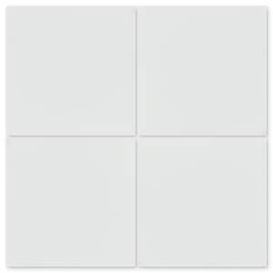 Solid Square White/Matte 8 in. x 8 in. Cement Handmade Floor and Wall Tile (Box of 8/3.45 sq. ft.)