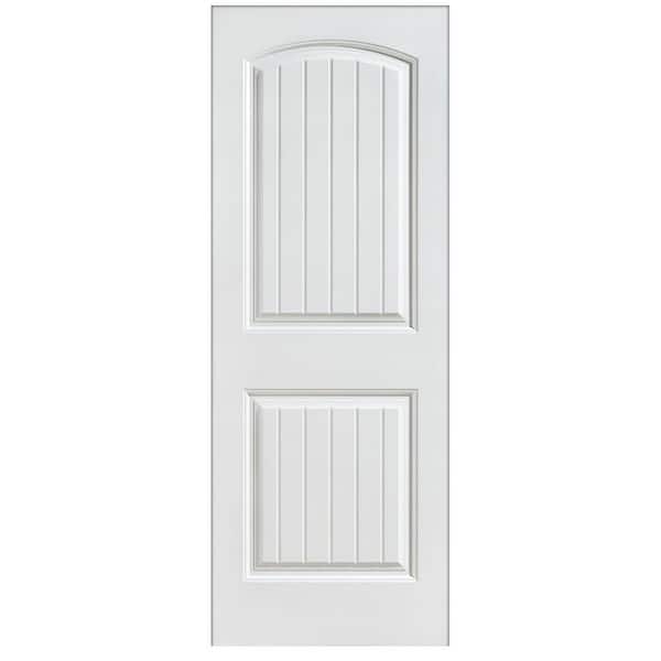 Masonite 32 in. x 80 in. Cheyenne 2-Panel Left Hand Inswing Primed Smooth Fiberglass Prehung Front Door with No Brickmold