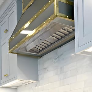 30 in. 3-Speeds 600CFM Ducted Insert/Built-in Range Hood, Ultra Quiet in Stainless Steel with Dimmable Cool White Lights