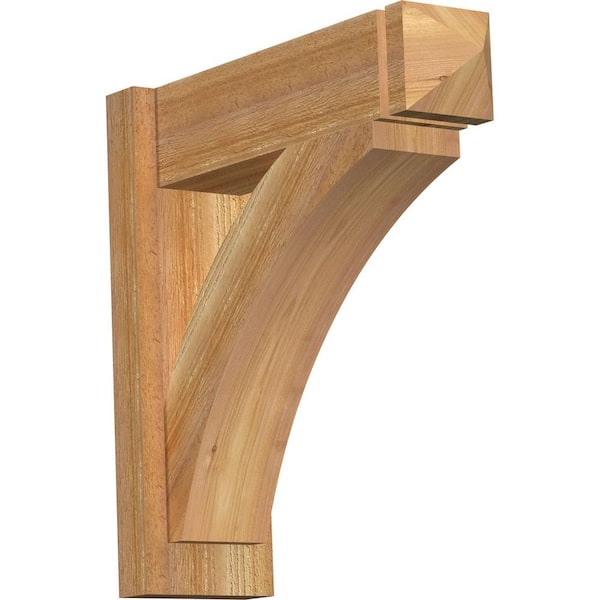 Ekena Millwork 6 in. x 20 in. x 20 in. Western Red Cedar Thorton Arts and Crafts Rough Sawn Outlooker