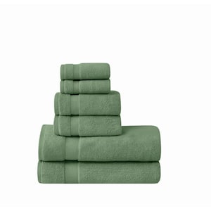 Super Soft Green 6 Piece Bath Sheet Set