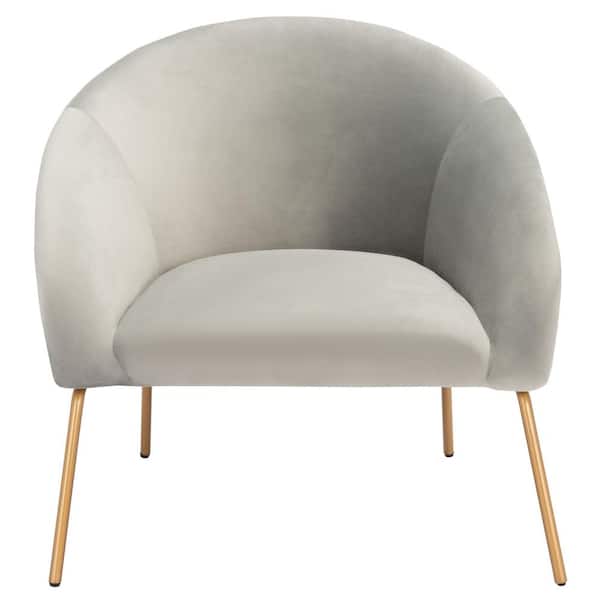 SAFAVIEH Mandi Gray/Gold Upholstered Accent Chairs