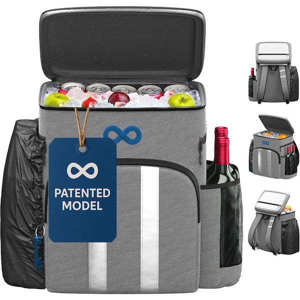 36 qt. Leakproof Liner and Zipper Small Cooler, Gray