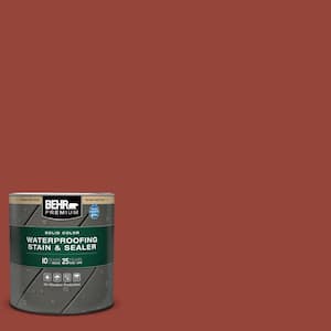 1 qt. #PPU2-17 Morocco Red Solid Color Waterproofing Exterior Wood Stain and Sealer