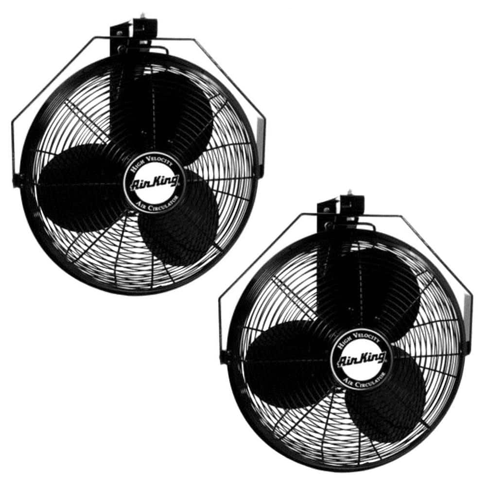 Air King 18 in. 3 Fan Speeds Industrial Grade Mounted Wall Fan with 3 ...