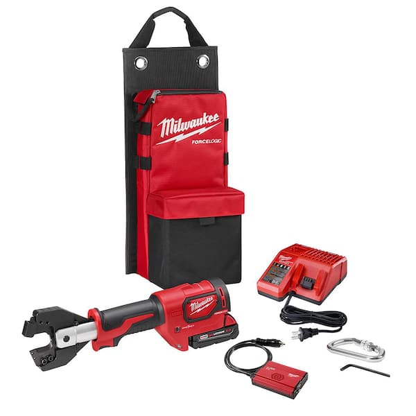 Milwaukee M18 18V Lithium-Ion Cordless Cable Cutter With Steel Jaws with(1) 2.0Ah Battery, Charger, Tool Bag