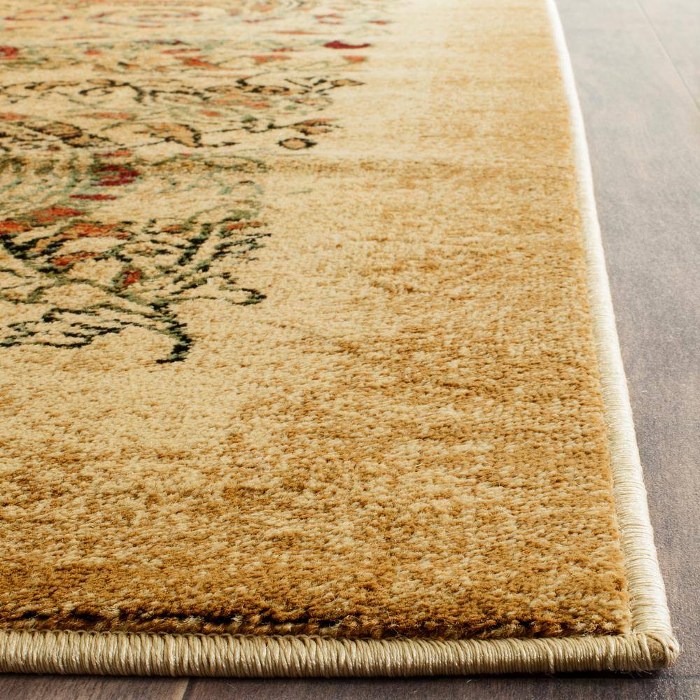 Beige and Multicolor Paisley Medium Pile Area Rug 6' x 9'