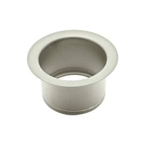 Extended 2-1/2 in. Disposal Flange or Throat for Fireclay Sinks and Shaws Sinks in Satin Nickel