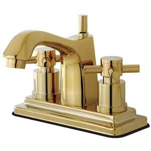 Concord 4 in. Centerset 2-Handle Bathroom Faucet in Polished Brass