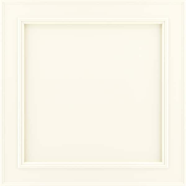 American Woodmark Brookland 11 9/16-in. W x 3/4-in. D x 11 1/2-in. H in Painted Vanilla Cabinet Door Sample