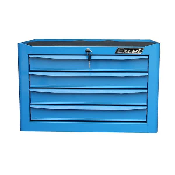 Excel 25.9 in. W x 17.7 in. D x 17.2 in.4-Drawer H Steel Tool Chest, Blue