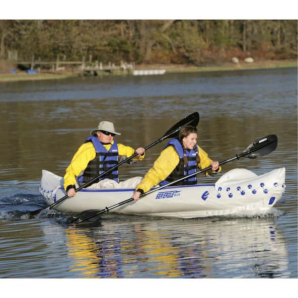 Inflatable Kayak Blow Up 2 Person Canoe W/Paddle Canoe Rowing Boat Water Sports 
