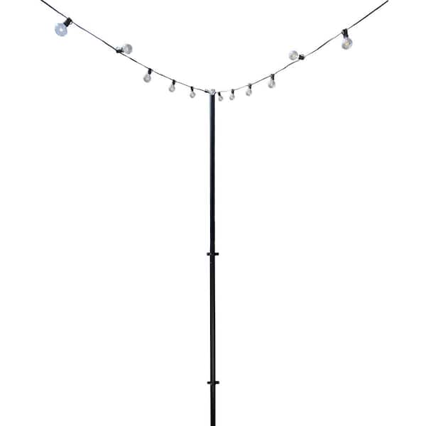 ALLSOP 9.5' Heavy-Duty String Light Pole Stand with Mounting