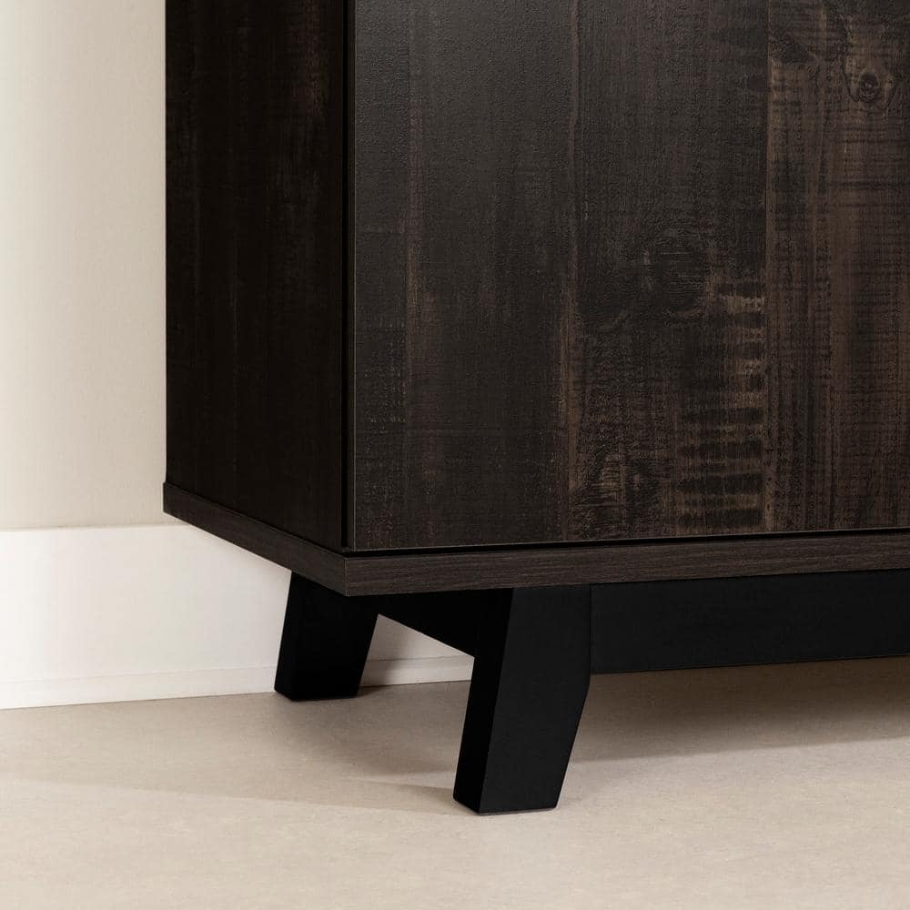 Bellami Black Wood Buffet with Wine Storage