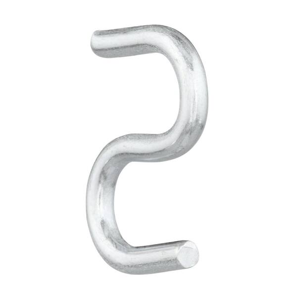 Pack of 5. 100mm S Hooks Pointed end Zinc plated Steel XL Rust proof 