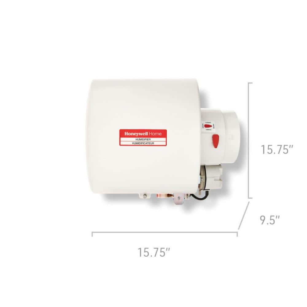Large White and Red Evaporative Console Humidifier with Humidistat