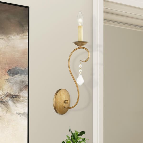 AVIANCE LIGHTING Langdon 1 Light Antique Gold Leaf Wall Sconce