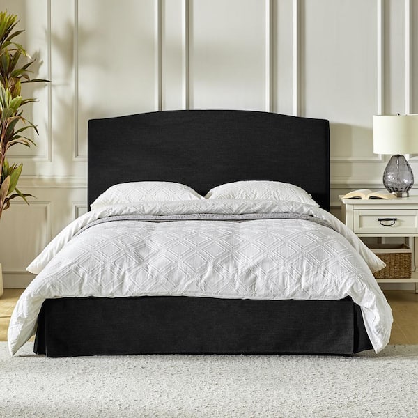 JAYDEN CREATION Ludwig Black Wood Frame Queen 2-Piece Bedroom Platform Bed Set with Storage