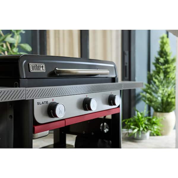 Weber Slate Griddle 3-Burner Propane Gas 28 in. Rust