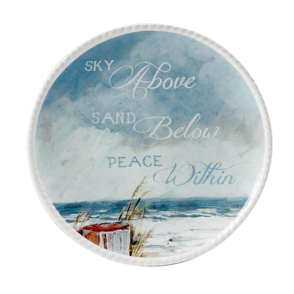 Shorebirds Ceramic Coastal Appetizer Plates Set of 4