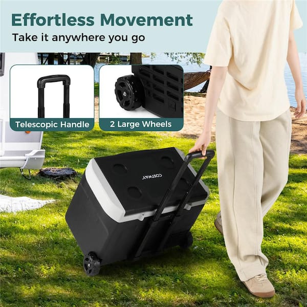 Costway 12 Volt Car Refrigerator with -4℉~68℉ Adjustable Range