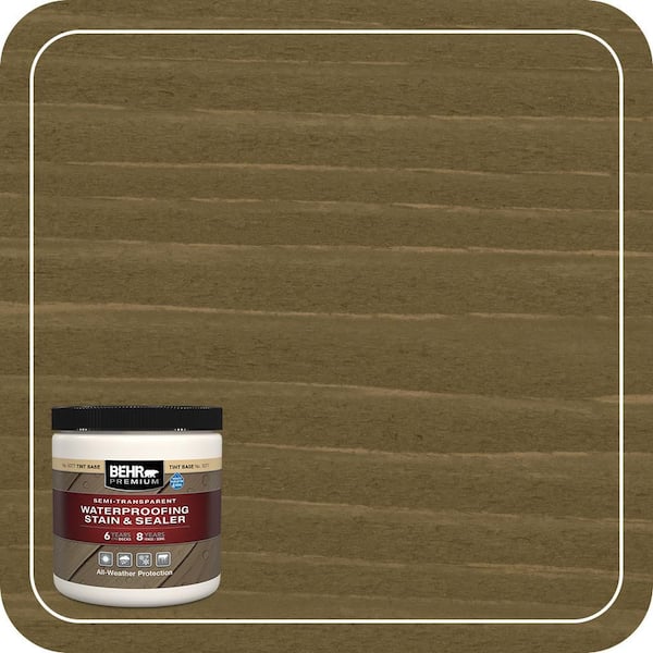 8 oz. #ST-144 Gray Seas Semi-Transparent Waterproofing Exterior Wood Stain and Sealer Sample