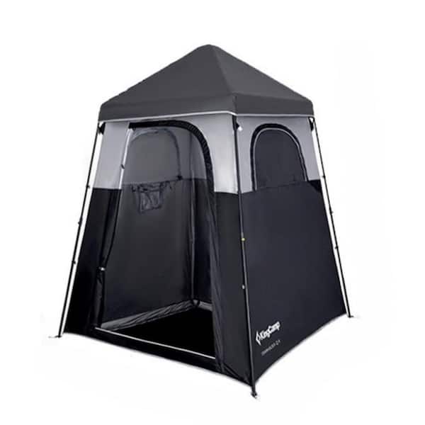 Unbranded 1-Person Oxford Outdoor Shower Tent for Camping, Portable Instant Pop Up Privacy Tents & Weather-Proof in Black and Gray