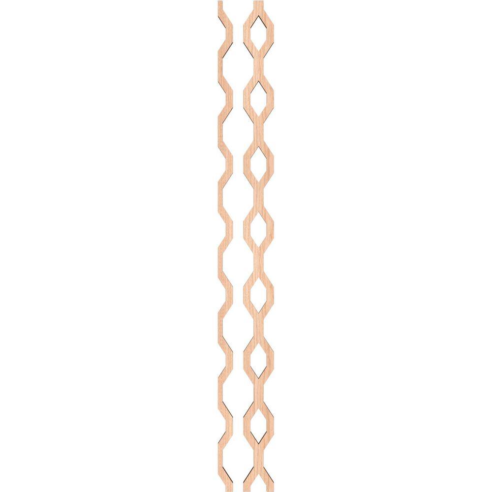 47" Hickory Adjustable Wood Slat Wall Panel Kit