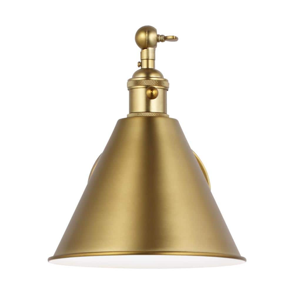 Burnt Brass Plus One Small Wall Lamp by Paul Matter - Galerie Philia