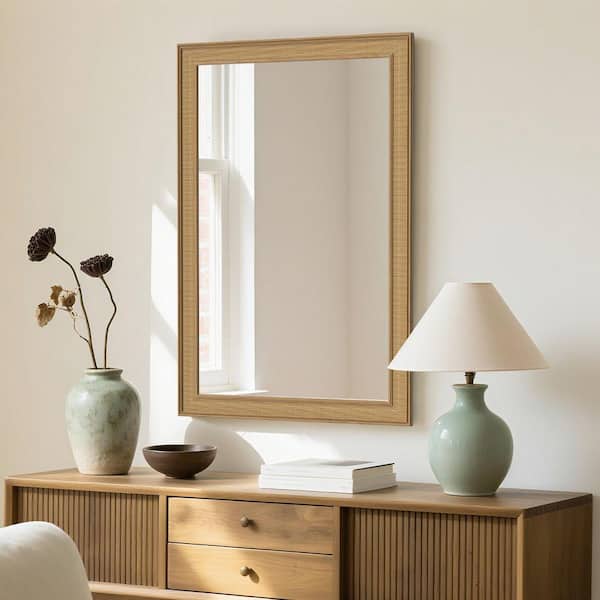 WallBeyond Natural Color 29 in. W x 44 in. H Farmhouse Rectangle